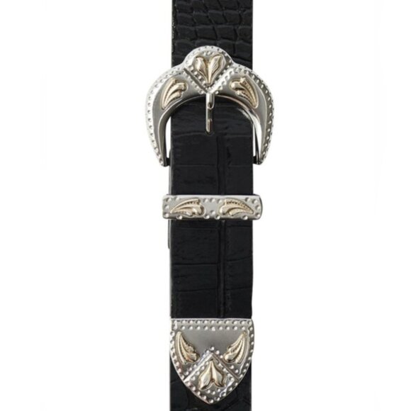 MAJE / ARIONA CROC EMBOSSED BELT / SIZE 1
